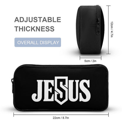 Jesus 3 Pcs School Christian Backpack Set for Kids (Backpack, Kid's Insulated Lunch Bag & Pencil Case Organizer)