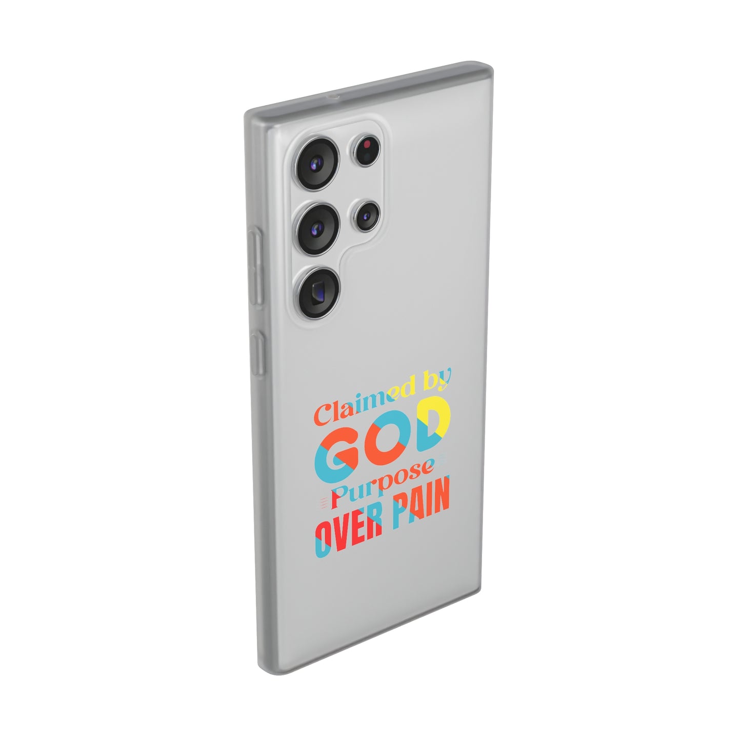 Claimed By God Purpose Over Pain Christian Flexi Phone Case Printify