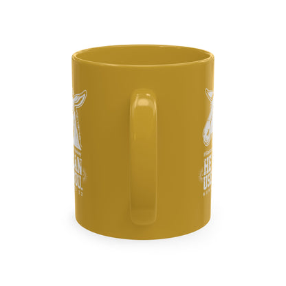 Donkey Wisdom Christian Multicolor Ceramic Mug — "If God Can Use A Donkey, He Can Use You" Faith & Farmhouse Coffee Cup