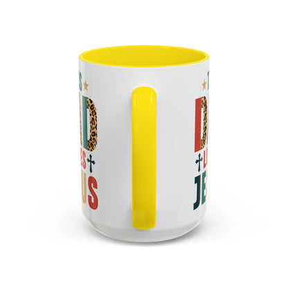 This Dad Loves Him Accent Coffee Mug - Perfect Gift for Father's Day and Christian Dads