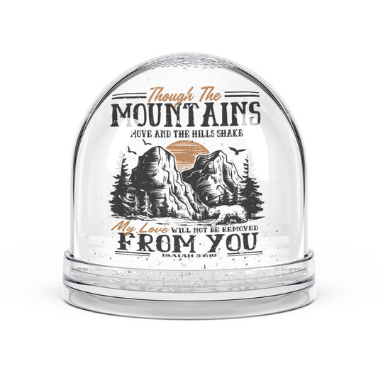 Christian Snow Globe, Religious Home Decor, Inspirational Gift, Christmas Decoration, My Love Will Never Be Removed