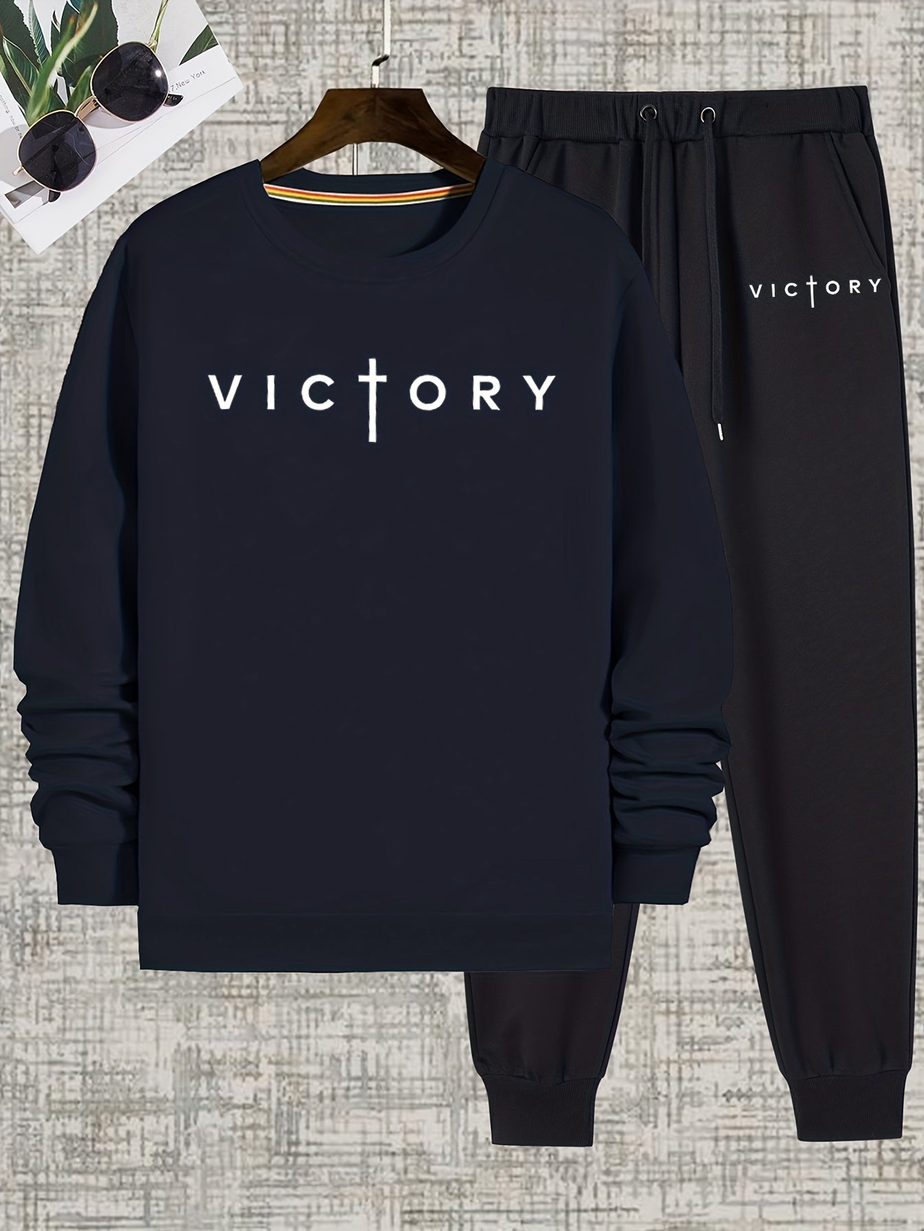 Victory In The Cross Men's Christian Casual Outfit claimedbygoddesigns