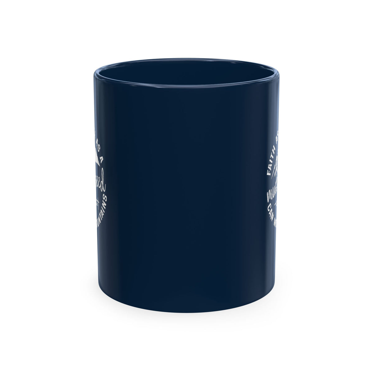 Mustard Christian Ceramic Mug — "Faith as Small as a Mustard Seed" Inspirational Coffee Cup