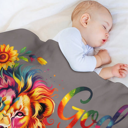 He Is My Strength Christian Sherpa Fleece Throw Blanket - ClaimedbyGodDesigns