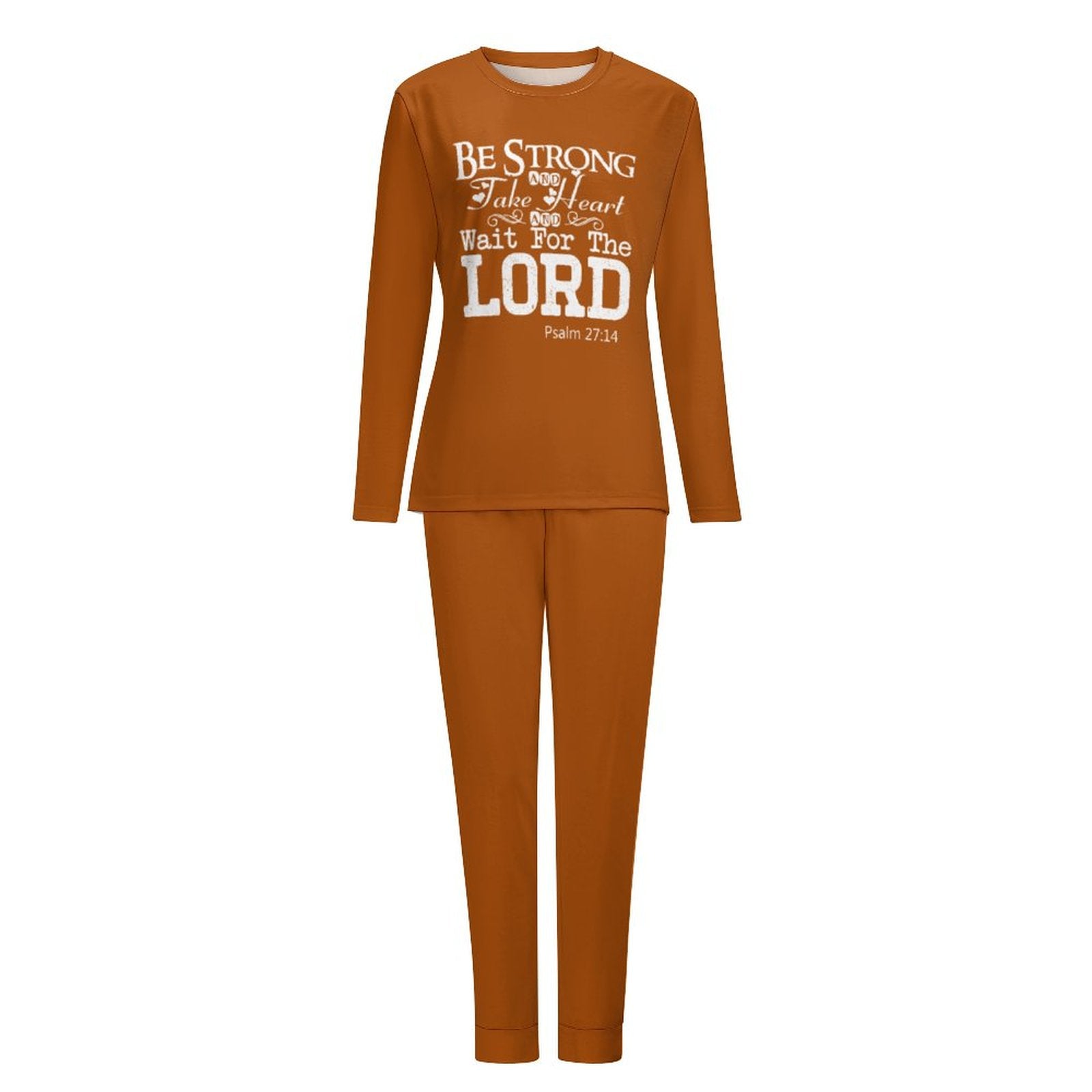 Be Strong And Wait On Him Women's Christian Pajamas - ClaimedbyGodDesigns