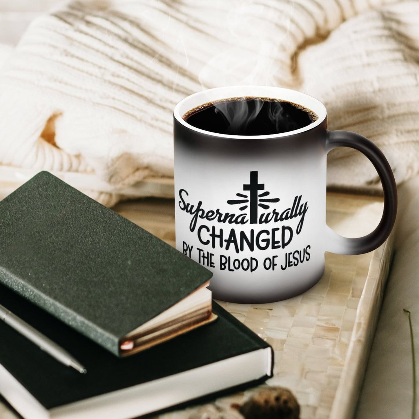 Supernaturally Changed By The Blood Of Jesus Christian Color Changing Mug (Dual-sided )