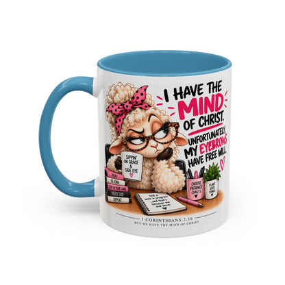 Christian Coffee Mug – "I Have the Mind of Christ" Funny Sheep Design (11/15 oz)