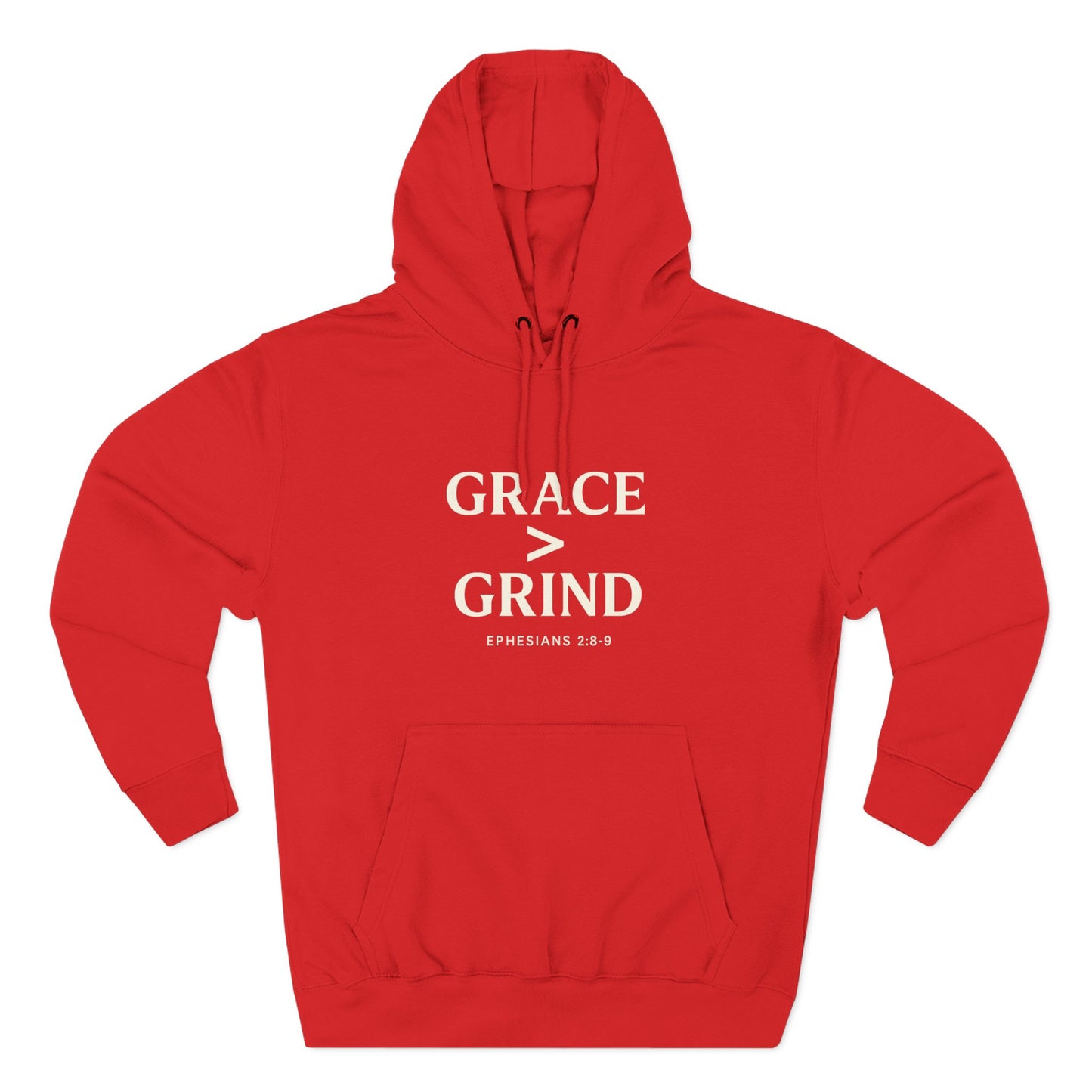 Grace > Grind Unisex Christian Hooded Sweatshirt - Inspirational Fleece Pullover Hoodie for Motivation, Perfect for Gifts, Casual Wear, Fitness, Spirituality - ClaimedbyGodDesigns