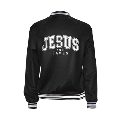 He Saves Christian Bomber Jacket for Women