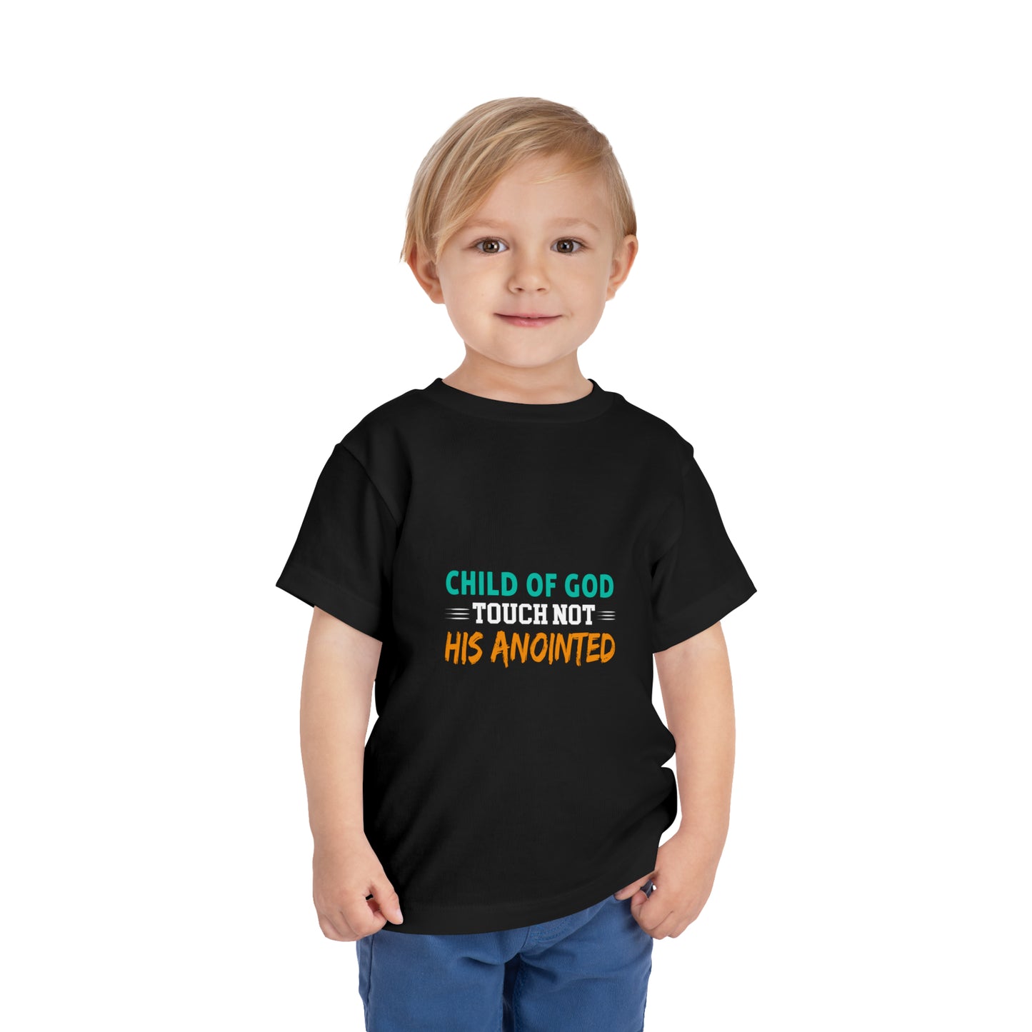 Child Of God Touch Not His Anointed Christian Toddler T-Shirt Printify