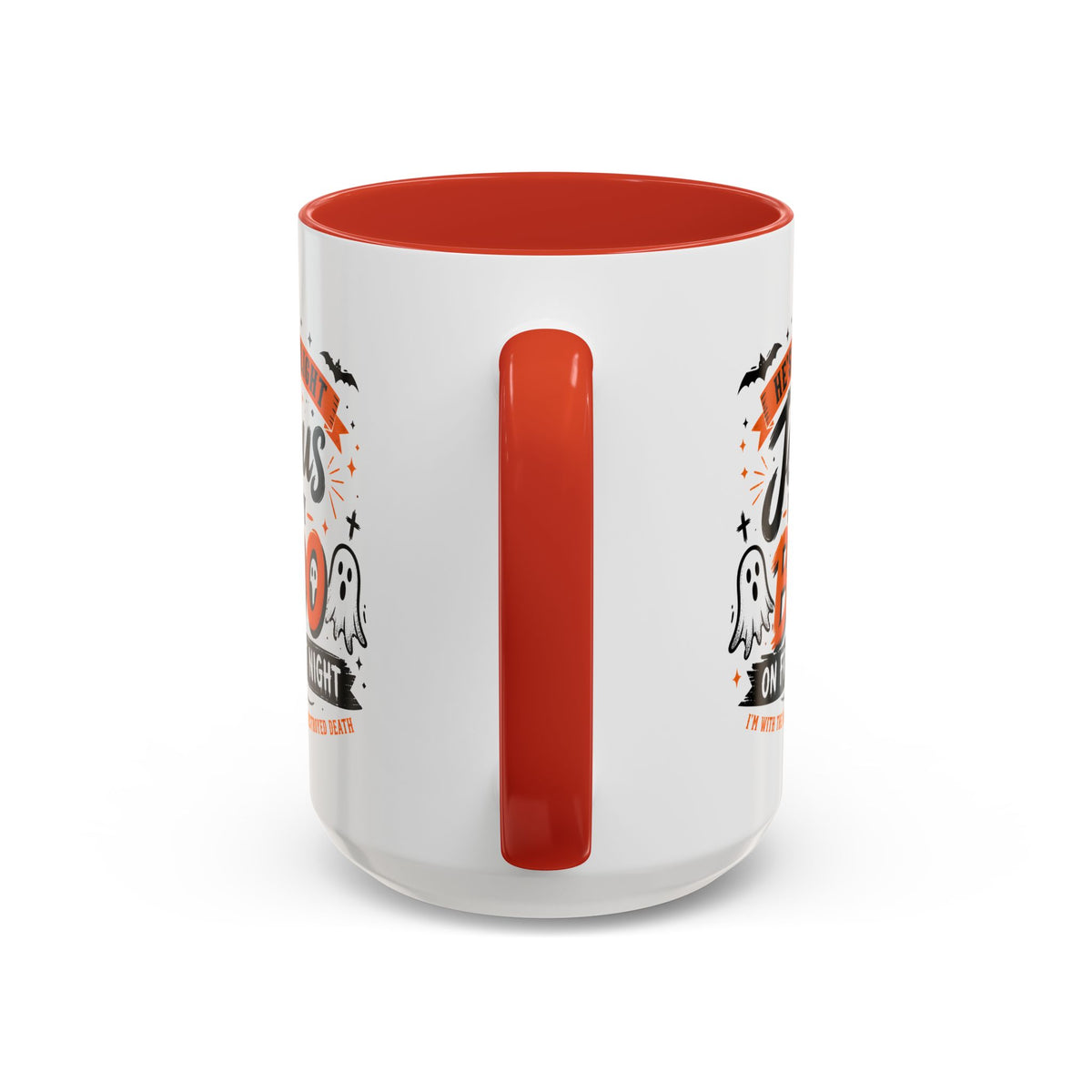 Christian Coffee Mug — "He's My Light, Jesus Is My Boo" Halloween Accent Mug