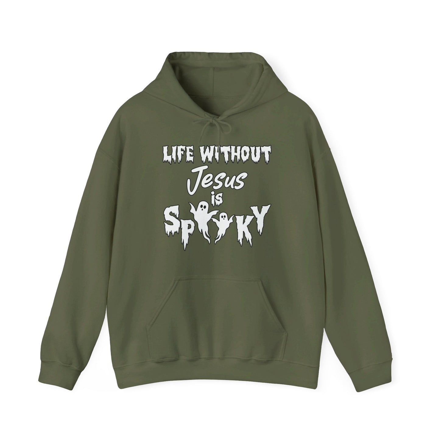 Life Without Jesus Is Spooky Unisex Christian Pullover Hooded Sweatshirt