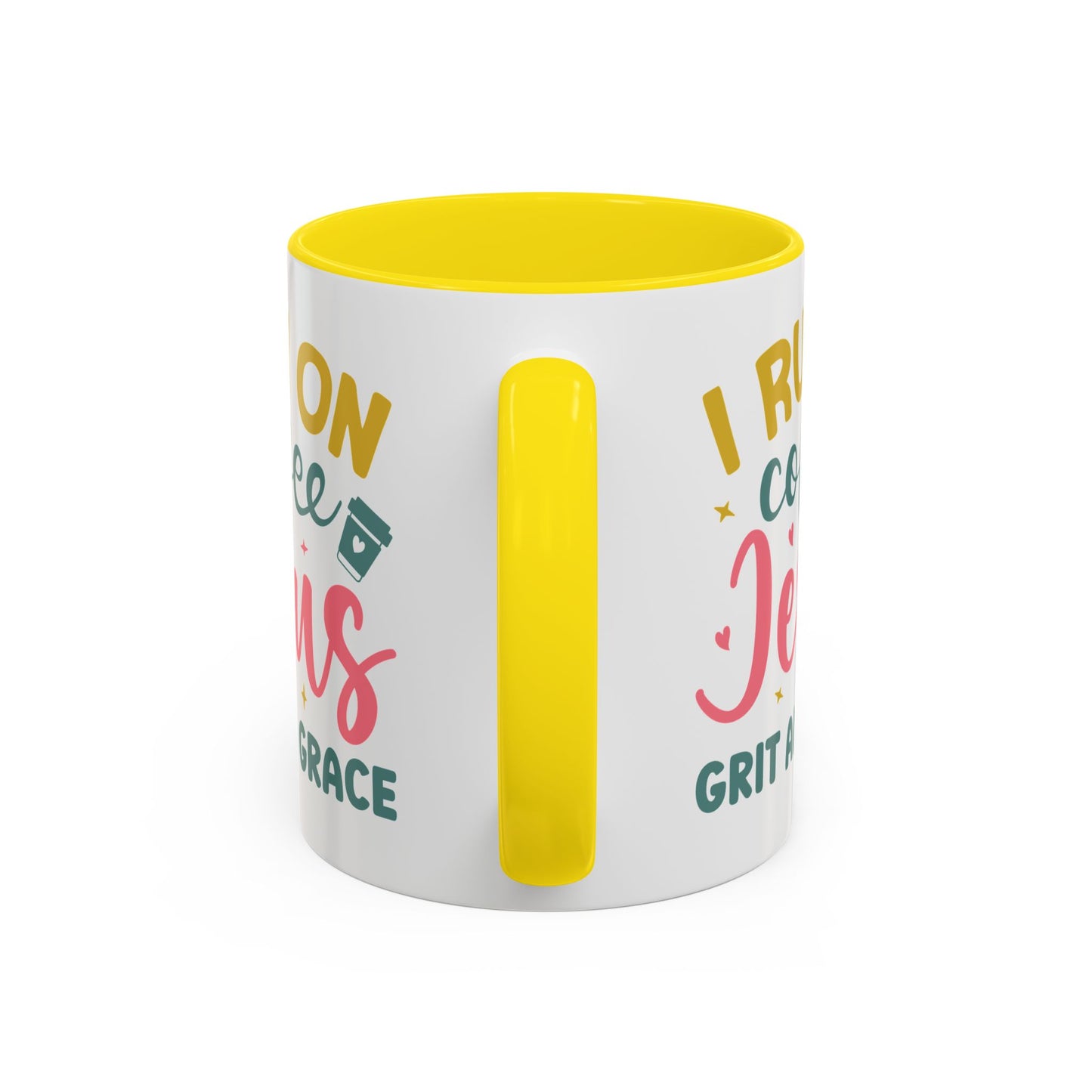 Inspirational Coffee Accent Mug - "I Run on Coffee & " - Perfect Gift for Faith & Coffee Lovers