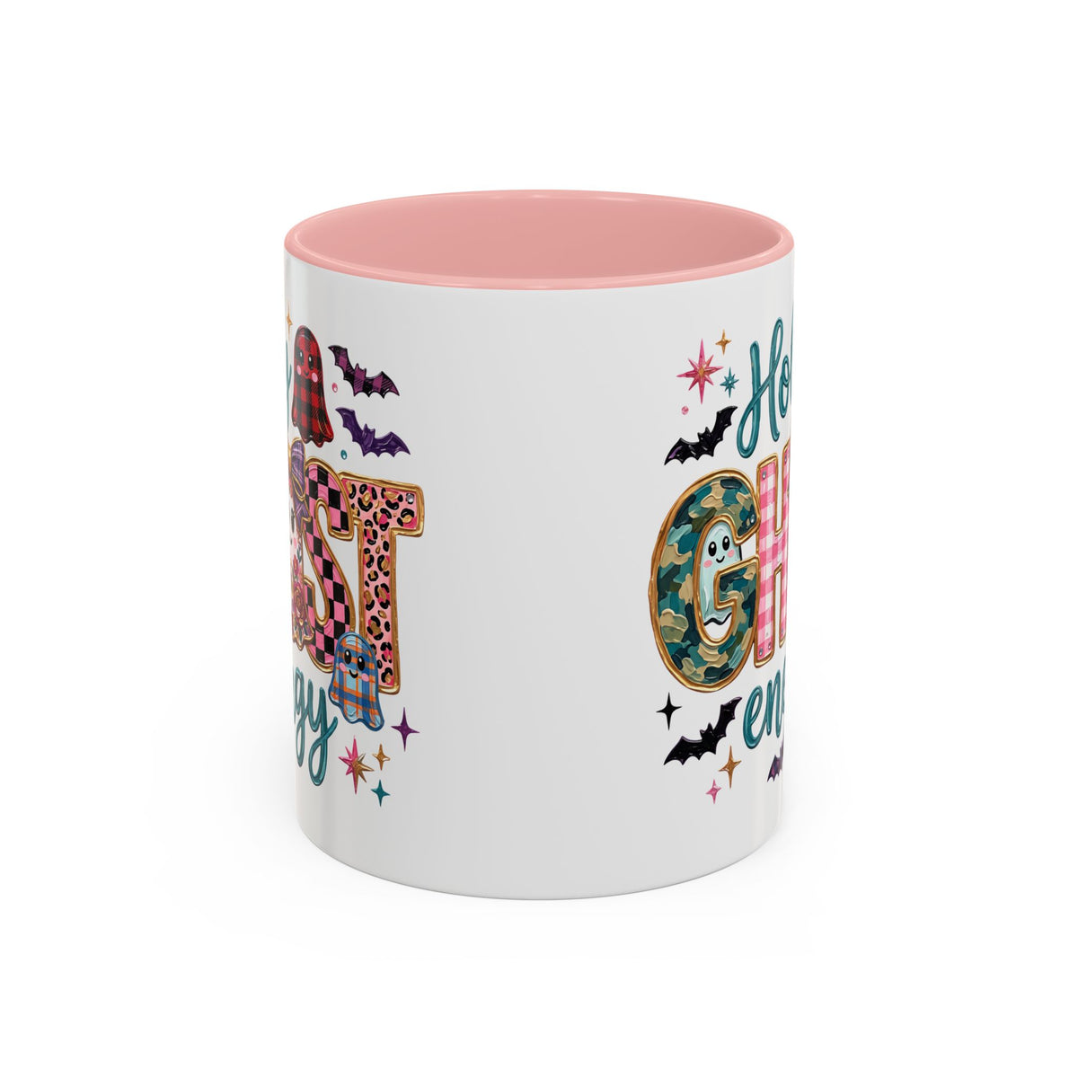 Accent Christian Coffee Mug — "Holy Ghost Energy" Halloween Cute Spooky Ceramic Mug (11/15oz)