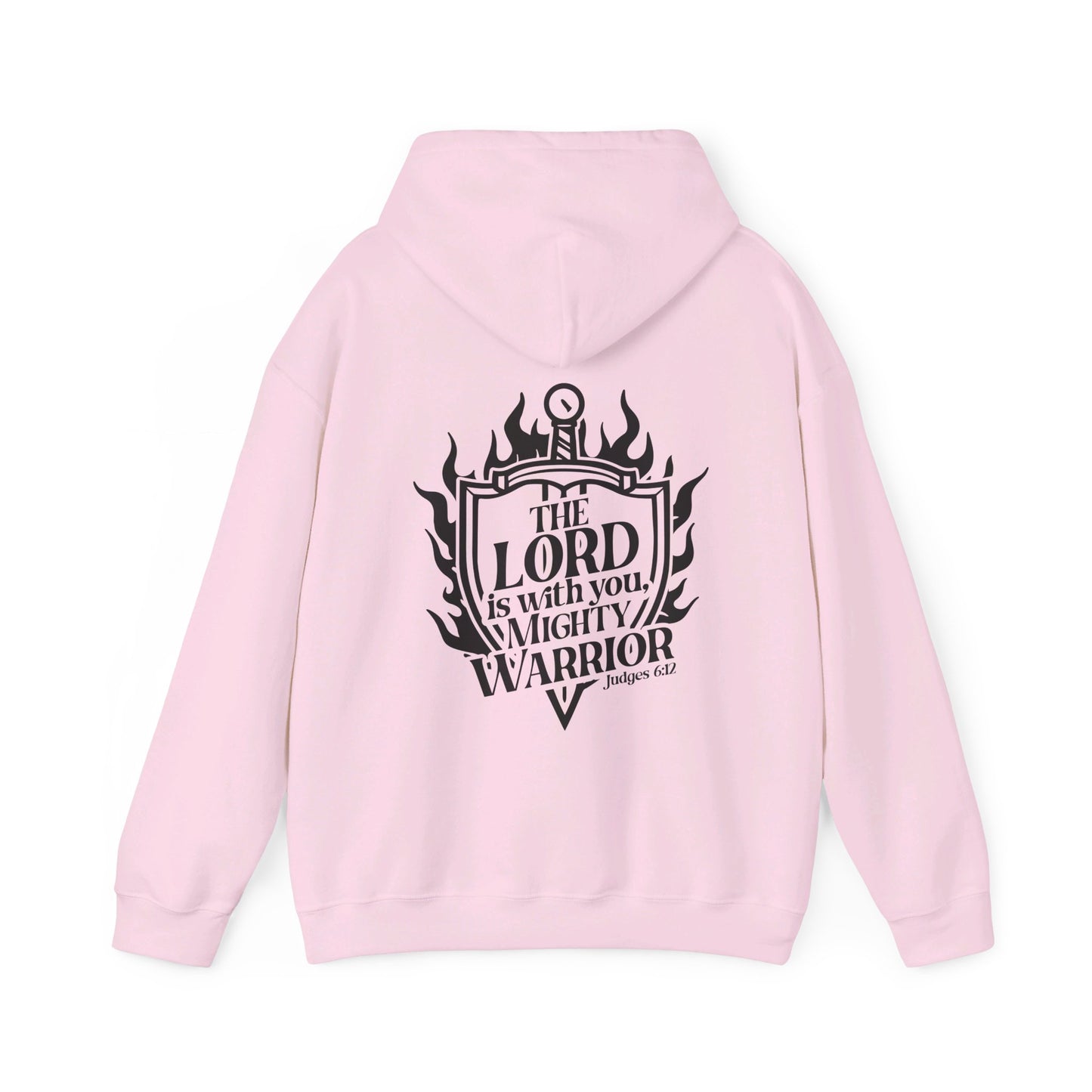 The Lord Is With You Mighty Warrior Unisex Christian Pullover Hooded Sweatshirt