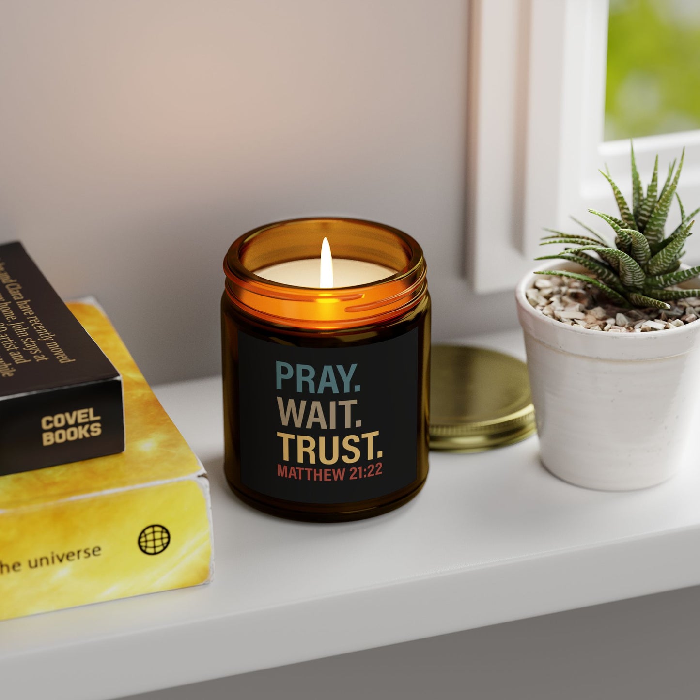 Pray Wait Trust Christian Scented Candle (4oz, 9oz)