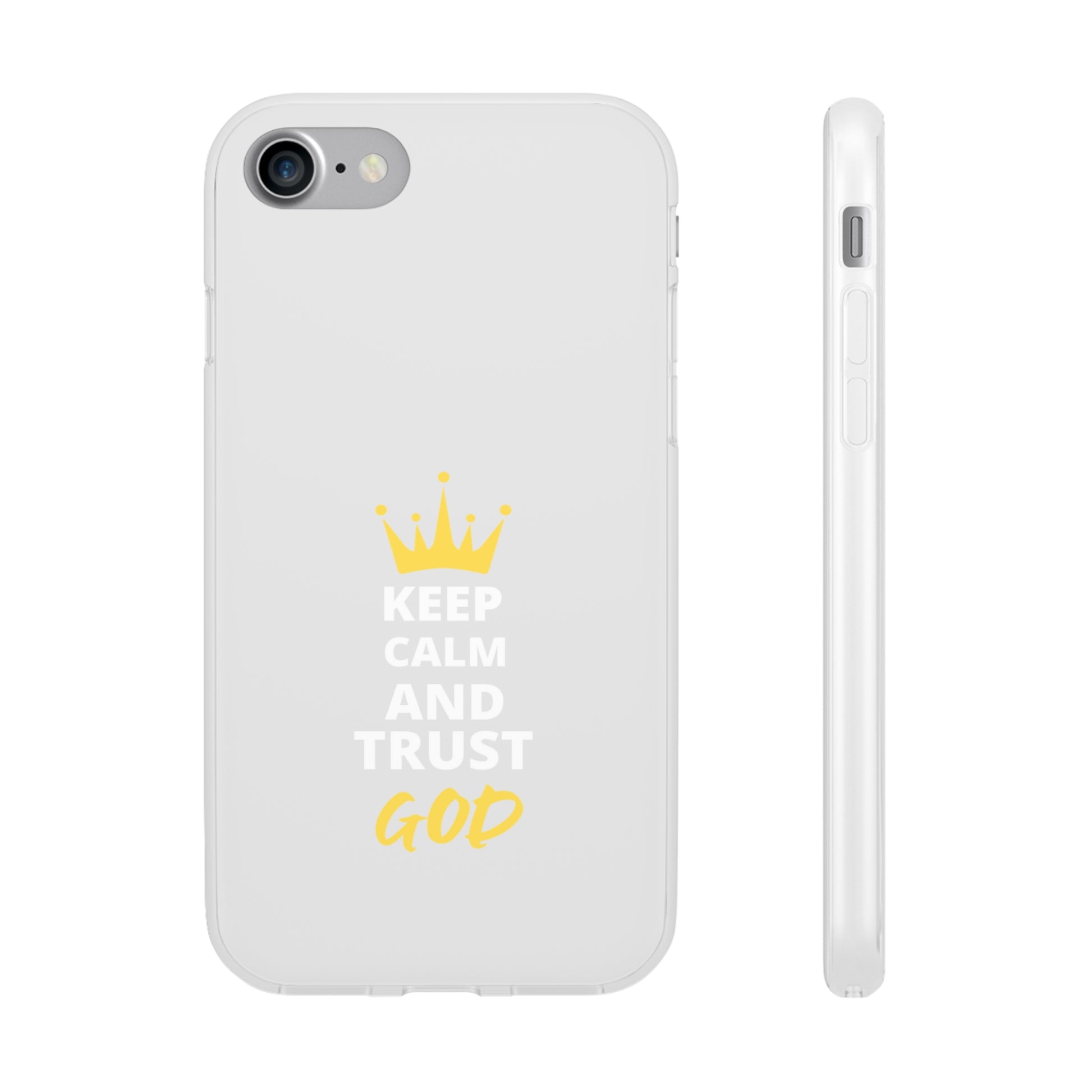 Keep Calm And Trust God Christian Flexi Phone Case Printify