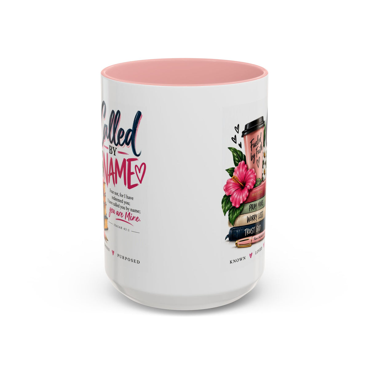 Called By Name floral Christian accent coffee mug