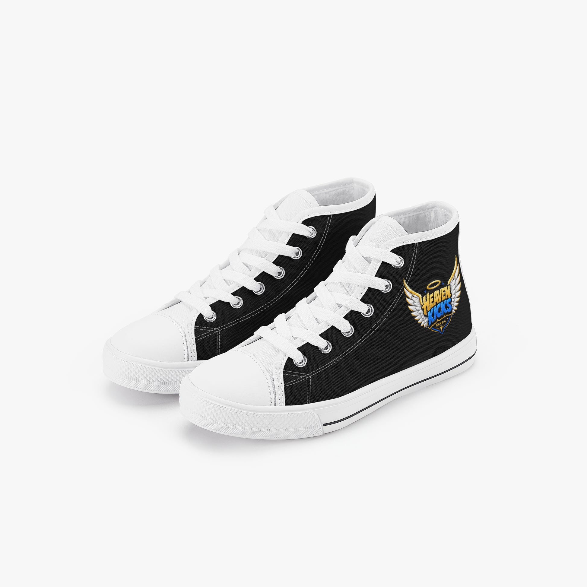 Heaven Kicks Christian Kid’s High - Top Canvas Shoes - ClaimedbyGodDesigns
