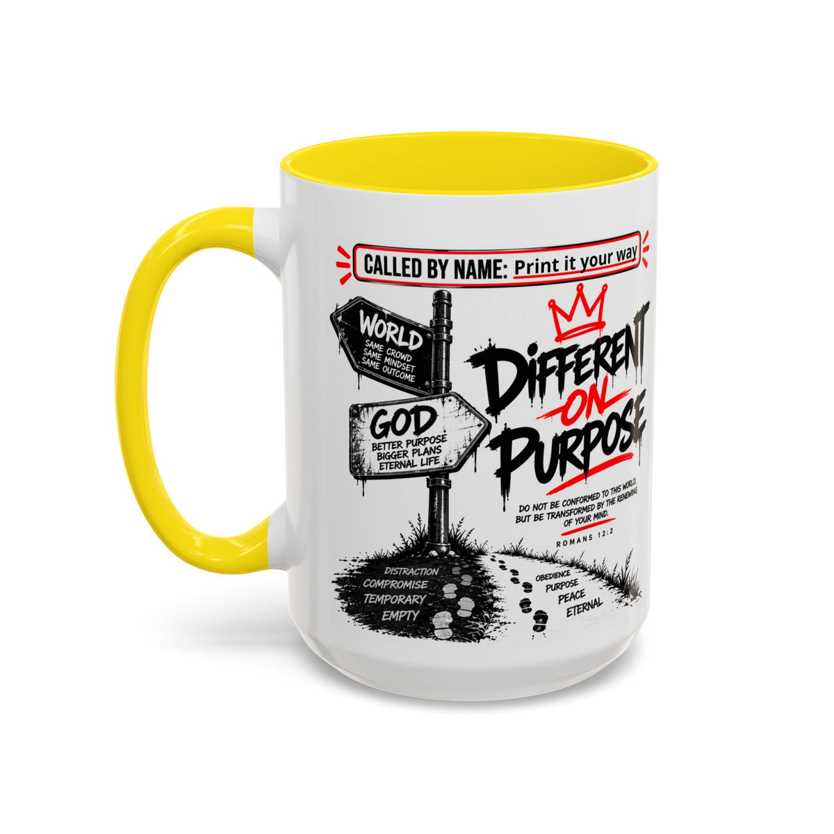 Different On Purpose Personalized Christian Coffee Mug — Called by Name Accent Mug (15oz)