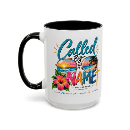 Called By Name Coffee Mug — Christian Inspirational Beach Design (11/15 oz)