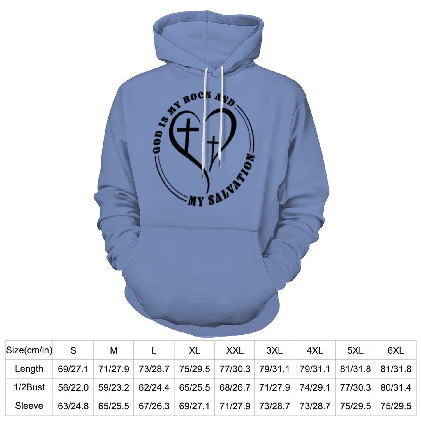 God Is My Rock And My Salvation Women's Christian Pullover Hooded Sweatshirt