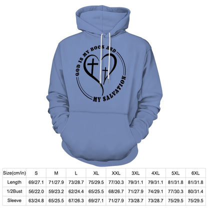 He Is My Rock And My Salvation Women's Christian Pullover Hooded Sweatshirt