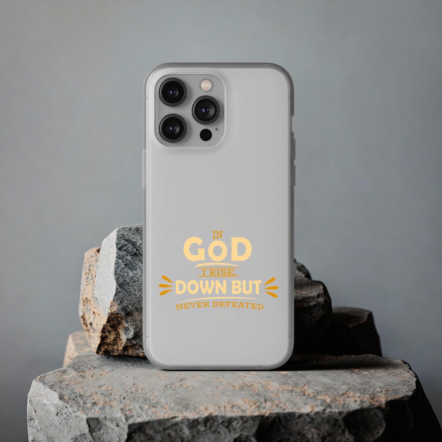 In God I Rise Down But Never Defeated  Flexi Phone Case