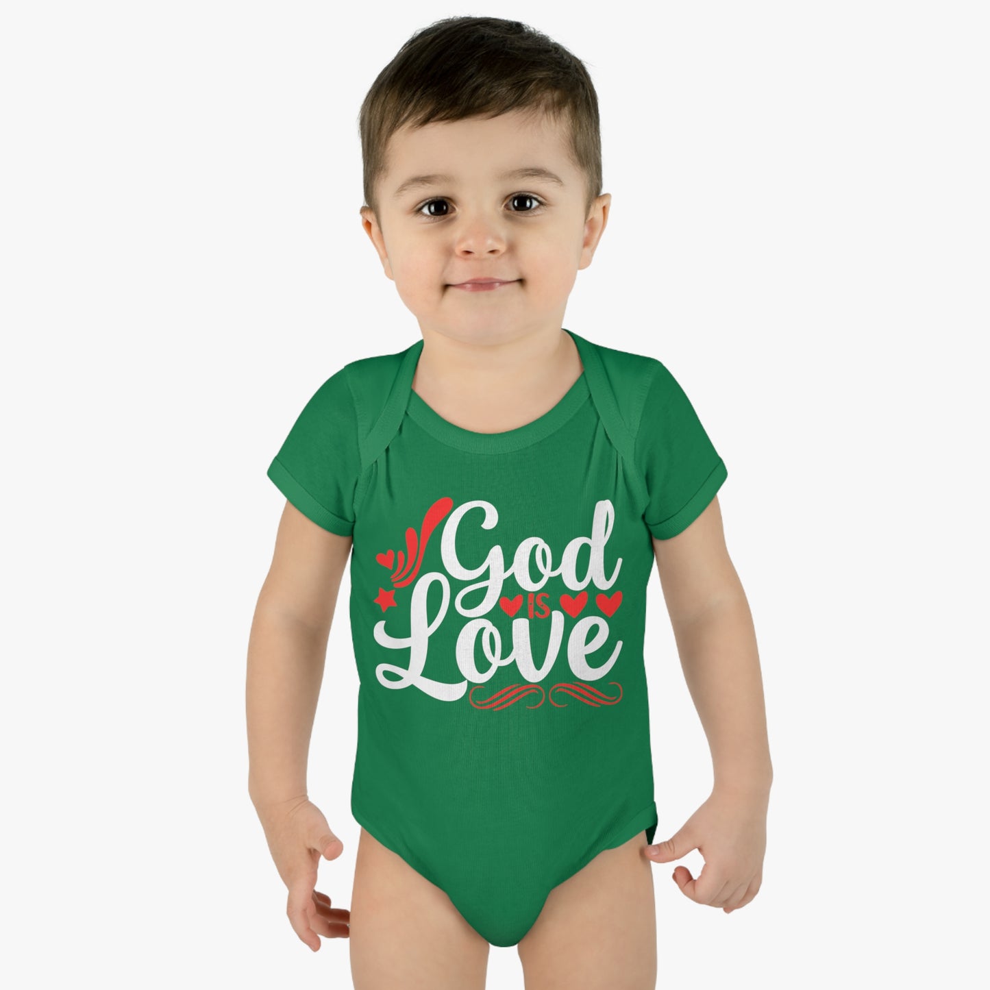 God Is Love Christian Baby Onesie Printify