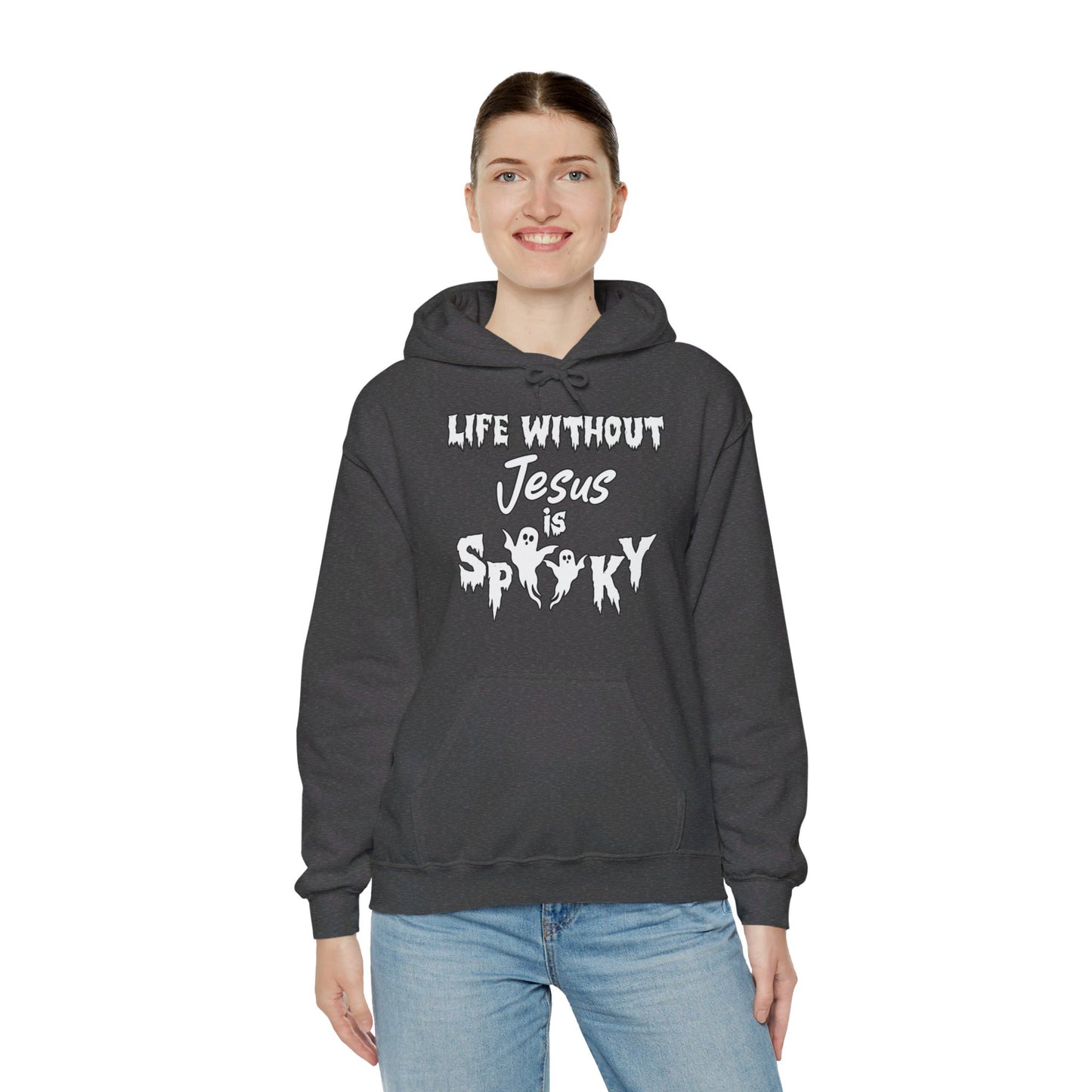 Life Without Jesus Is Spooky Unisex Christian Pullover Hooded Sweatshirt