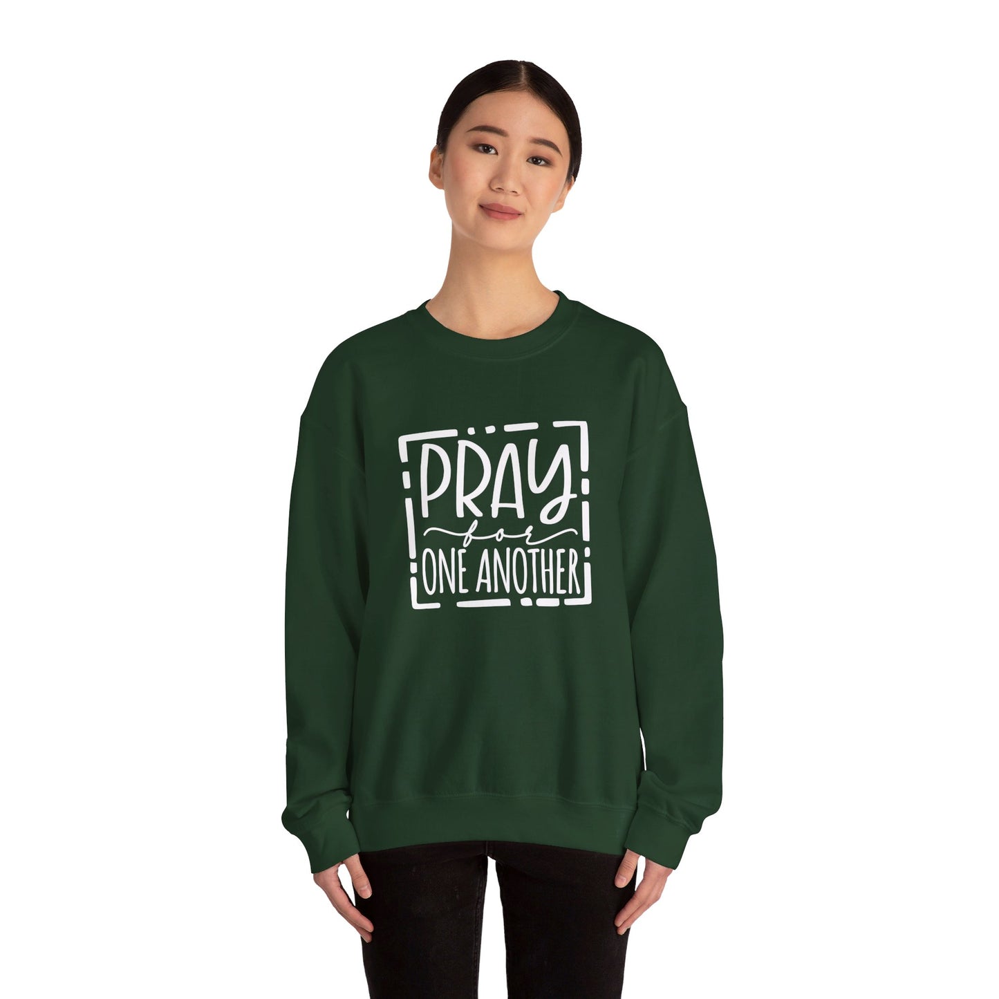 Pray For One Another Don't Quit Unisex Heavy Blend™ Crewneck Christian Sweatshirt