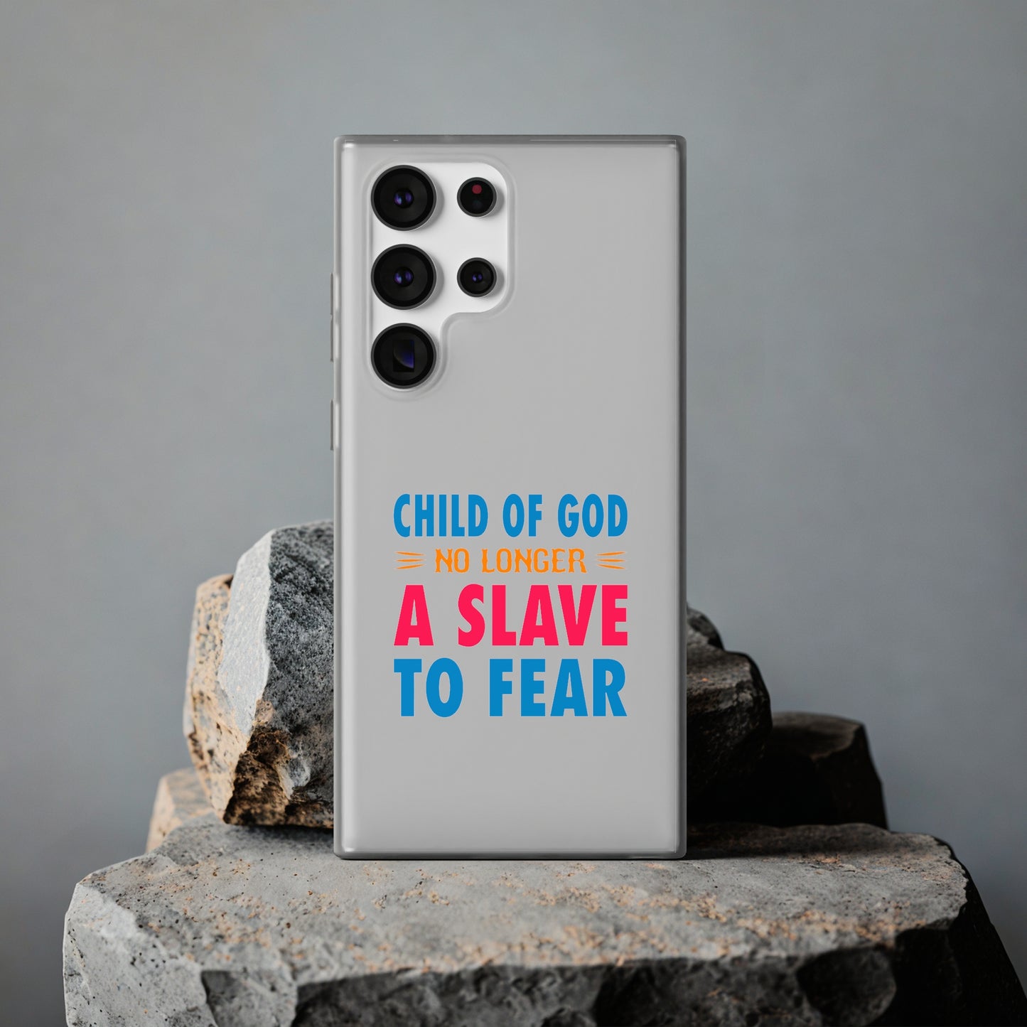 Child Of God No Longer A Slave To Fear Christian Flexi Phone Case Printify