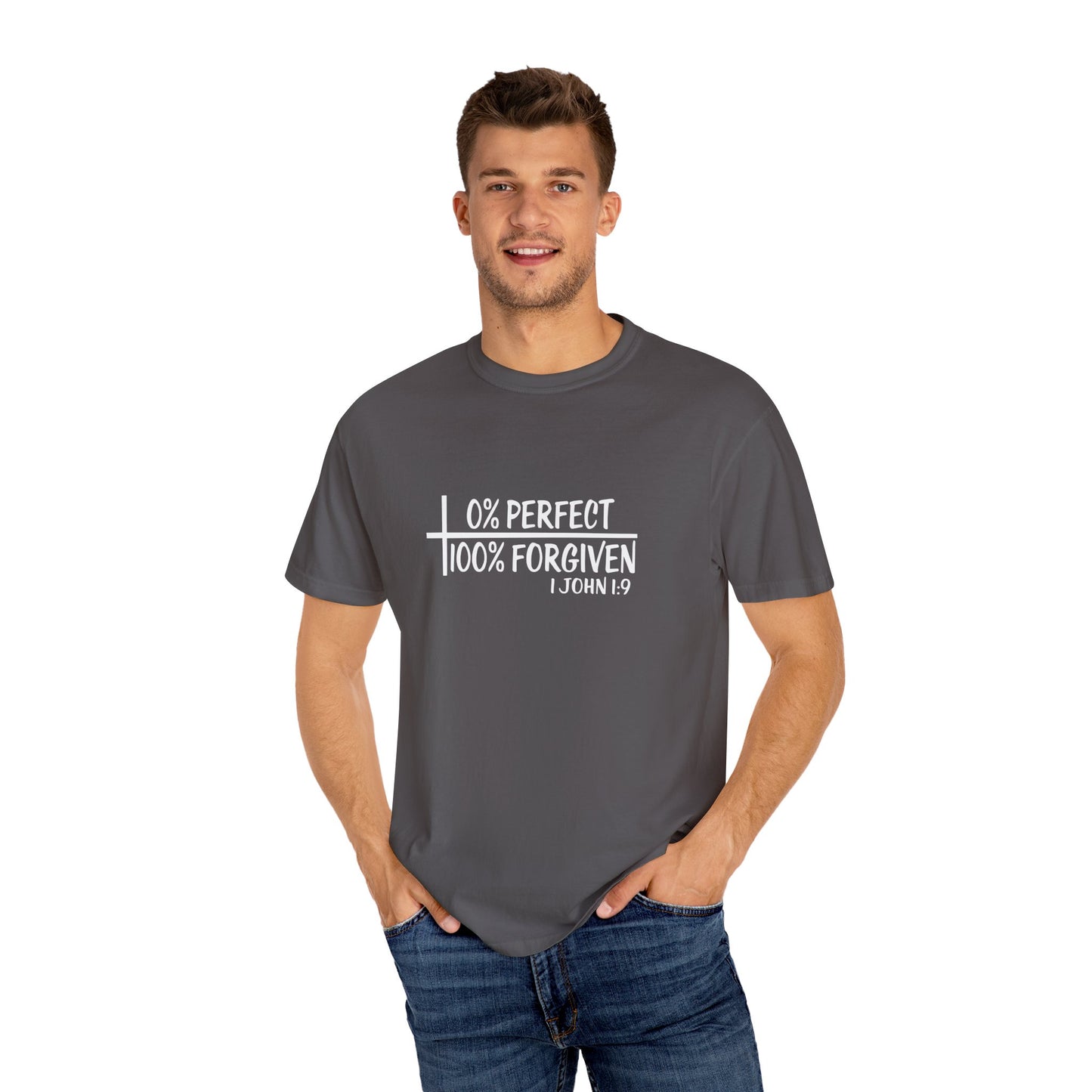 Zero Percent Perfect One Hundred Percent Forgiven Checklist Unisex Christian T-shirt