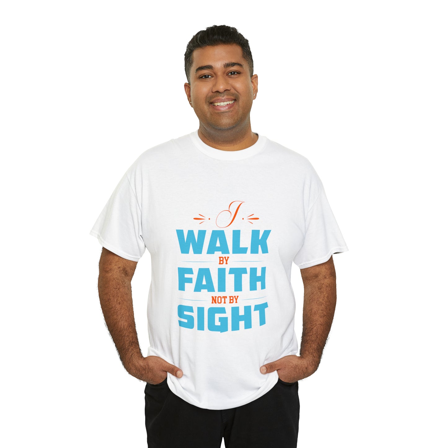 I Walk By Faith & Not By Sight Unisex Heavy Cotton Tee