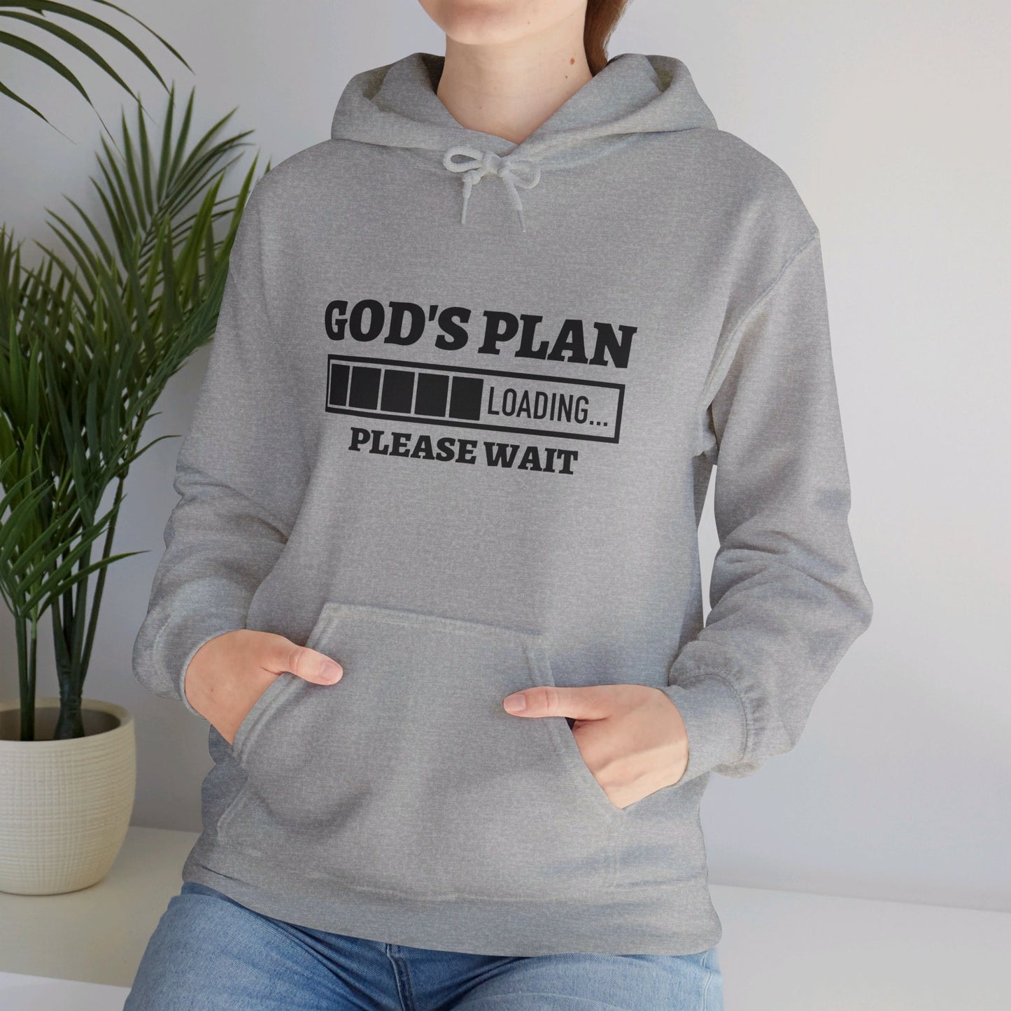 God's Plan Loading Unisex Christian Pullover Hooded Sweatshirt