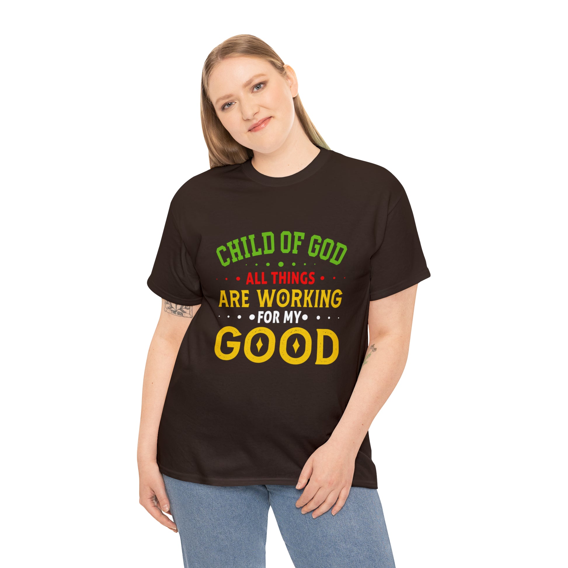 Child Of God All Things Are Working For My Good Unisex Heavy Cotton Tee Printify