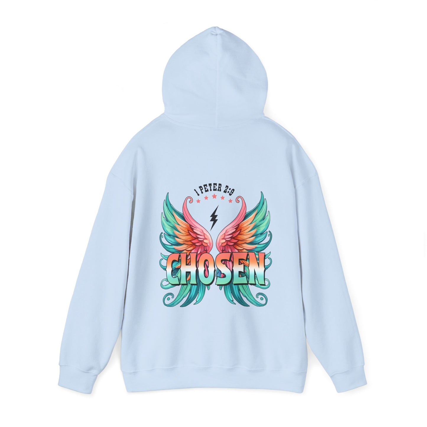 Chosen (angel wings) Women's Christian Hooded Pullover Sweatshirt