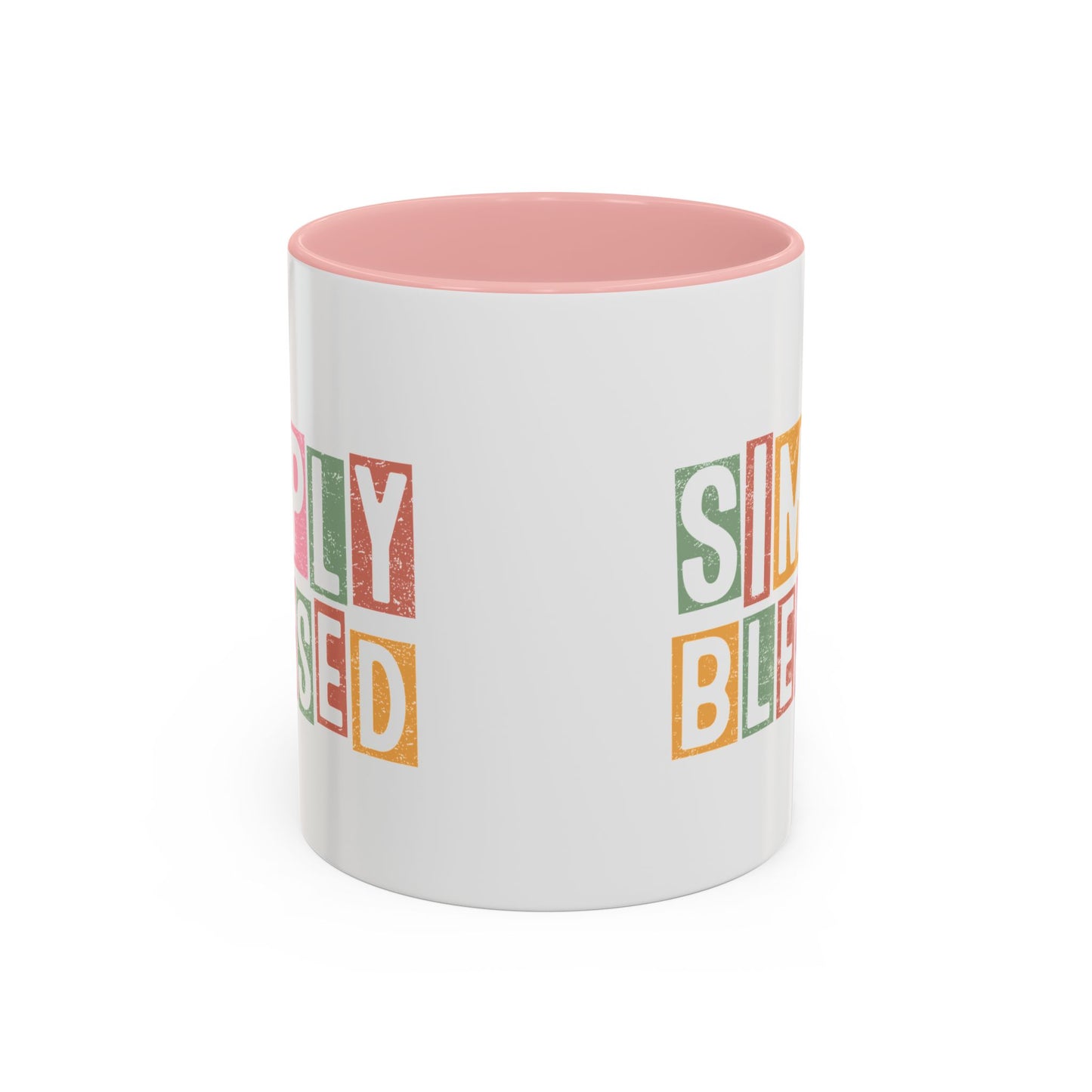 Christian Ceramic Mug- Simply Blessed Accent Coffee Mug (11, 15oz)