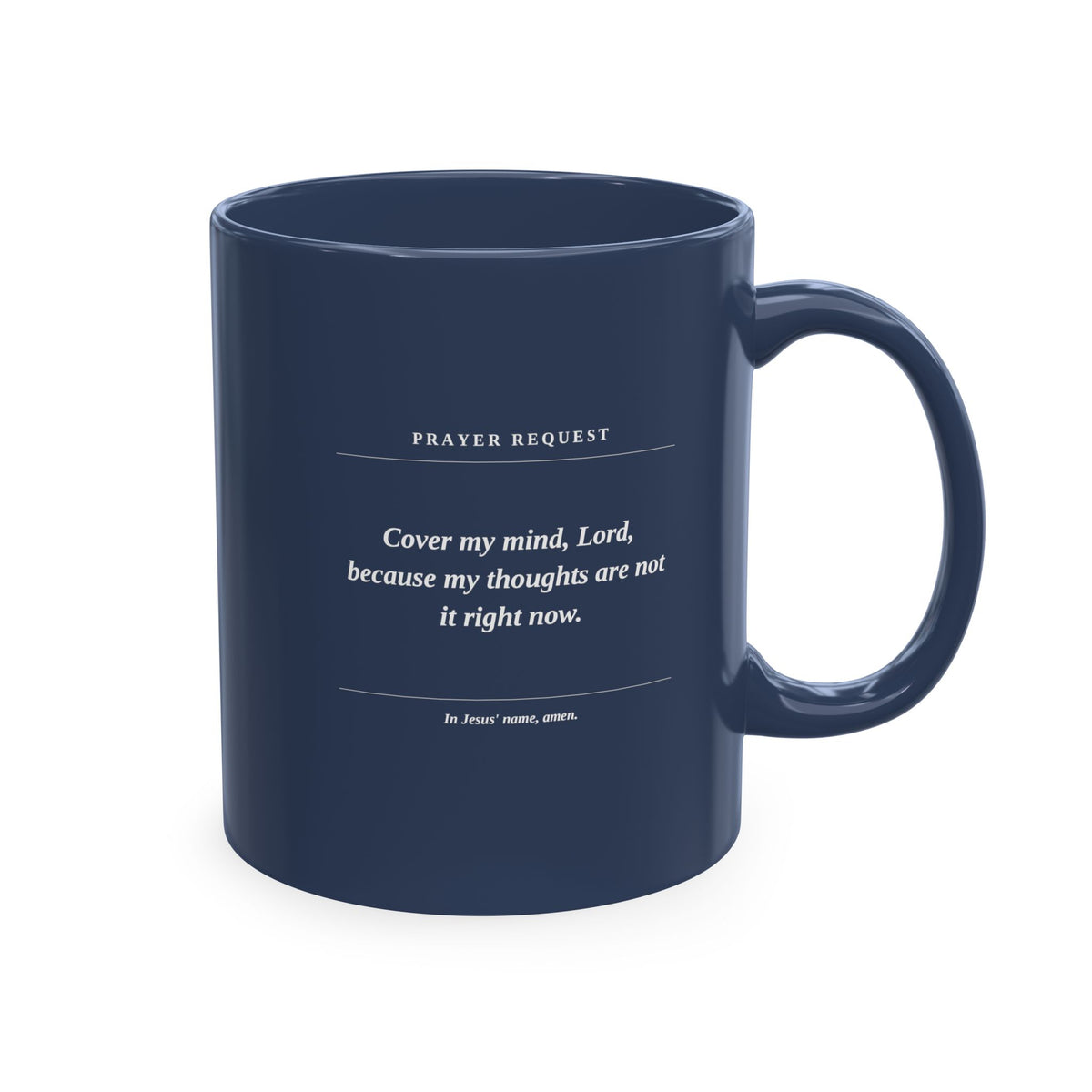 Prayer & Protection Scripture Ceramic Mug — 'Prayer Request' Inspirational Coffee Cup