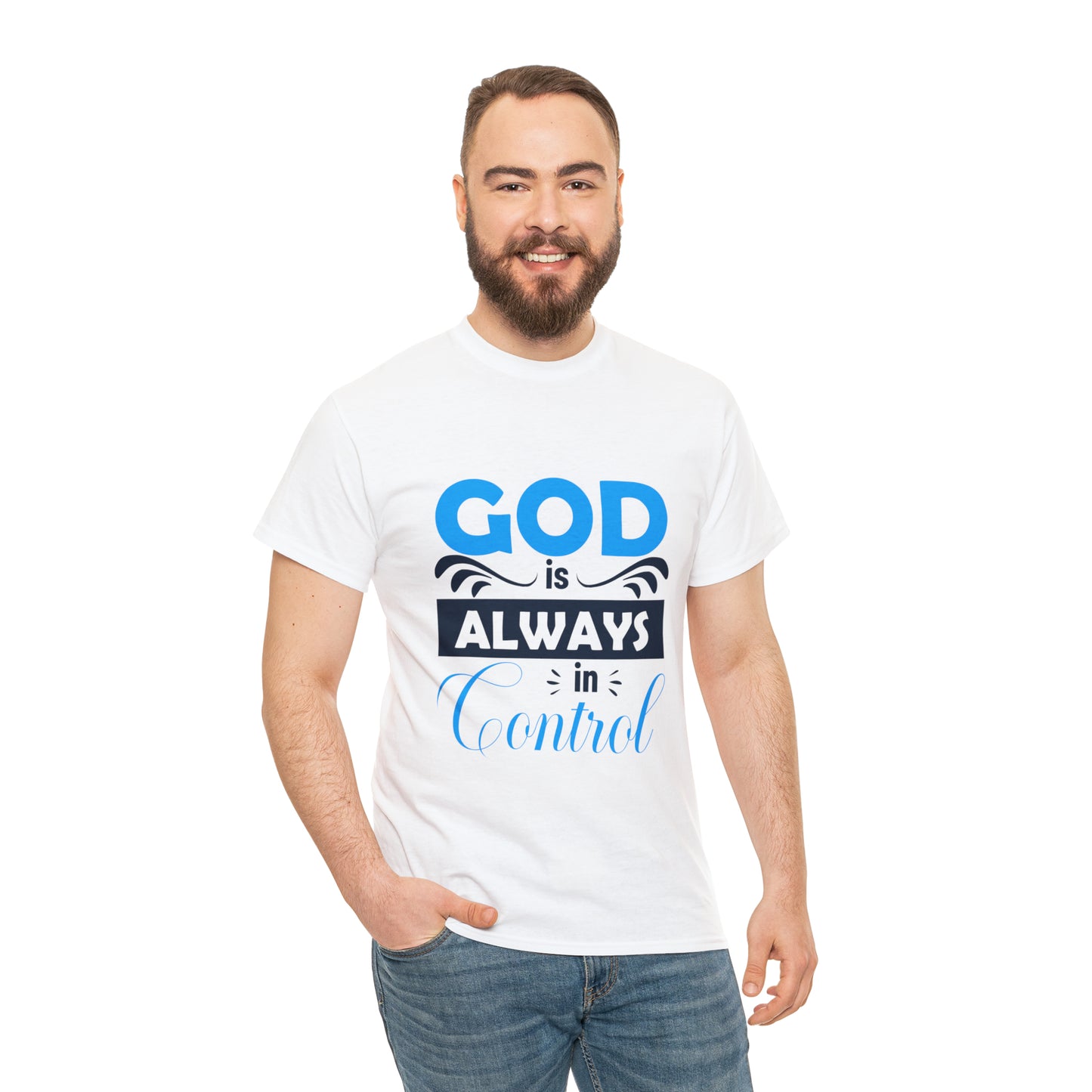 God Is Always In Control Unisex Heavy Cotton Tee