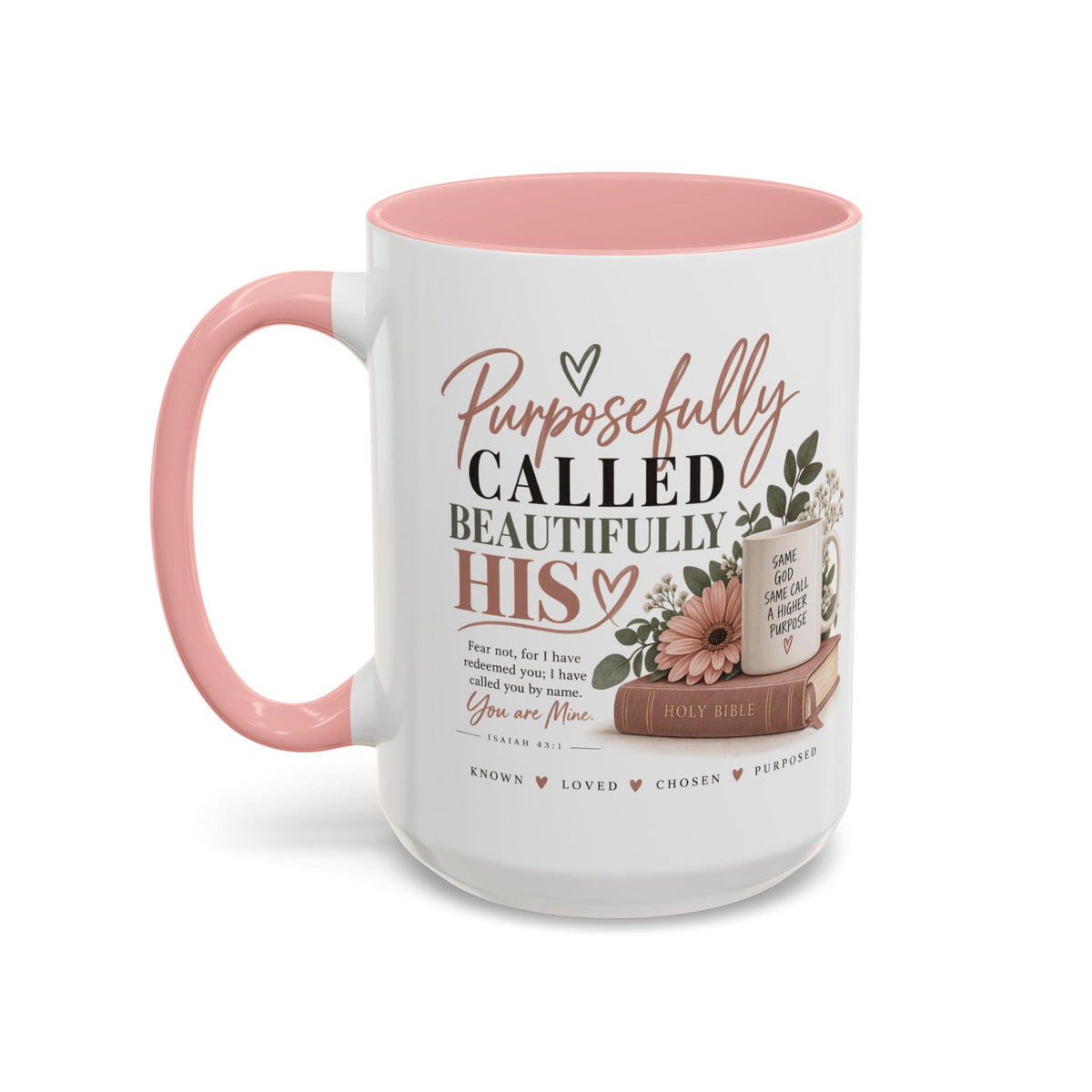Purposefully Called, Beautifully His Christian accent coffee mug