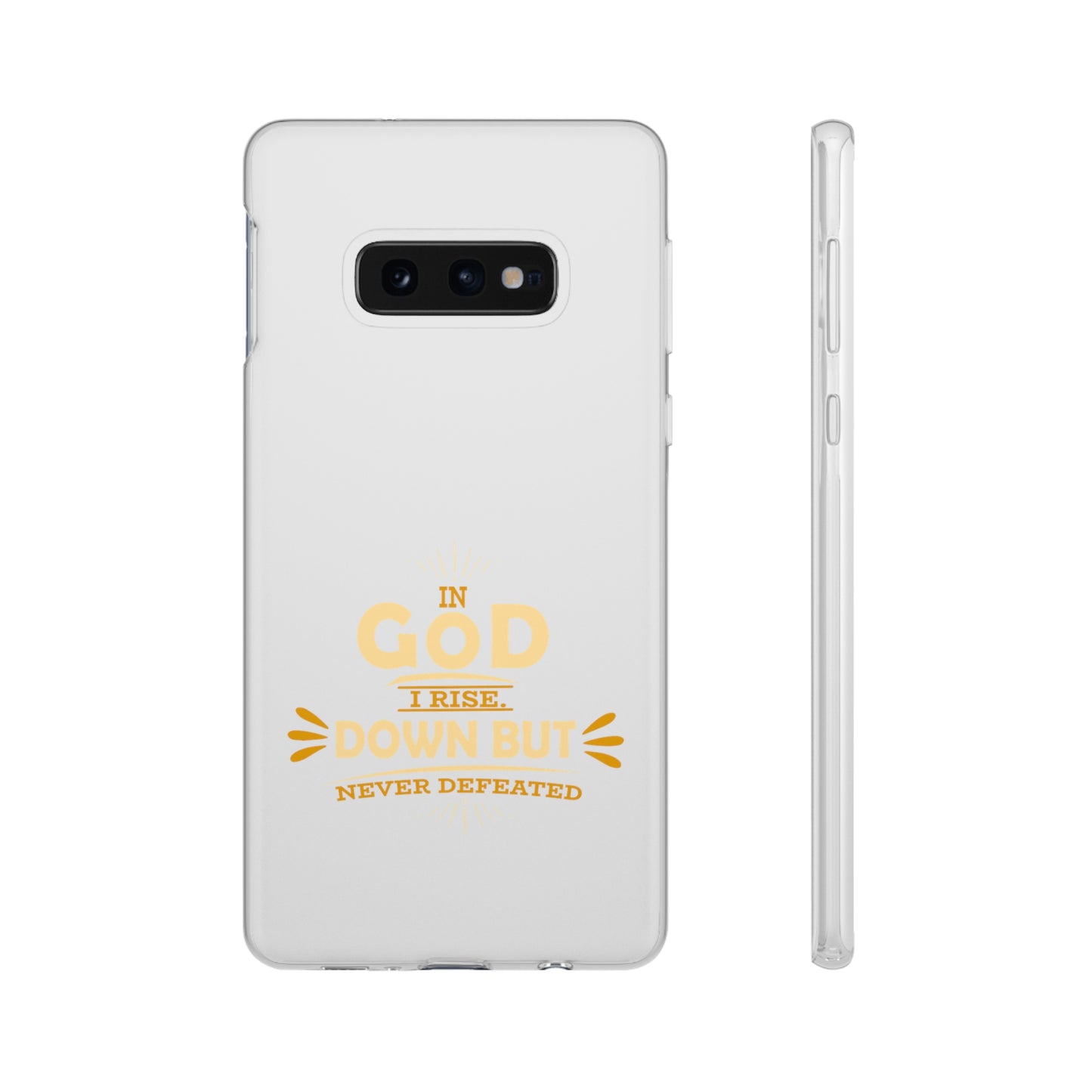 In God I Rise Down But Never Defeated  Flexi Phone Case