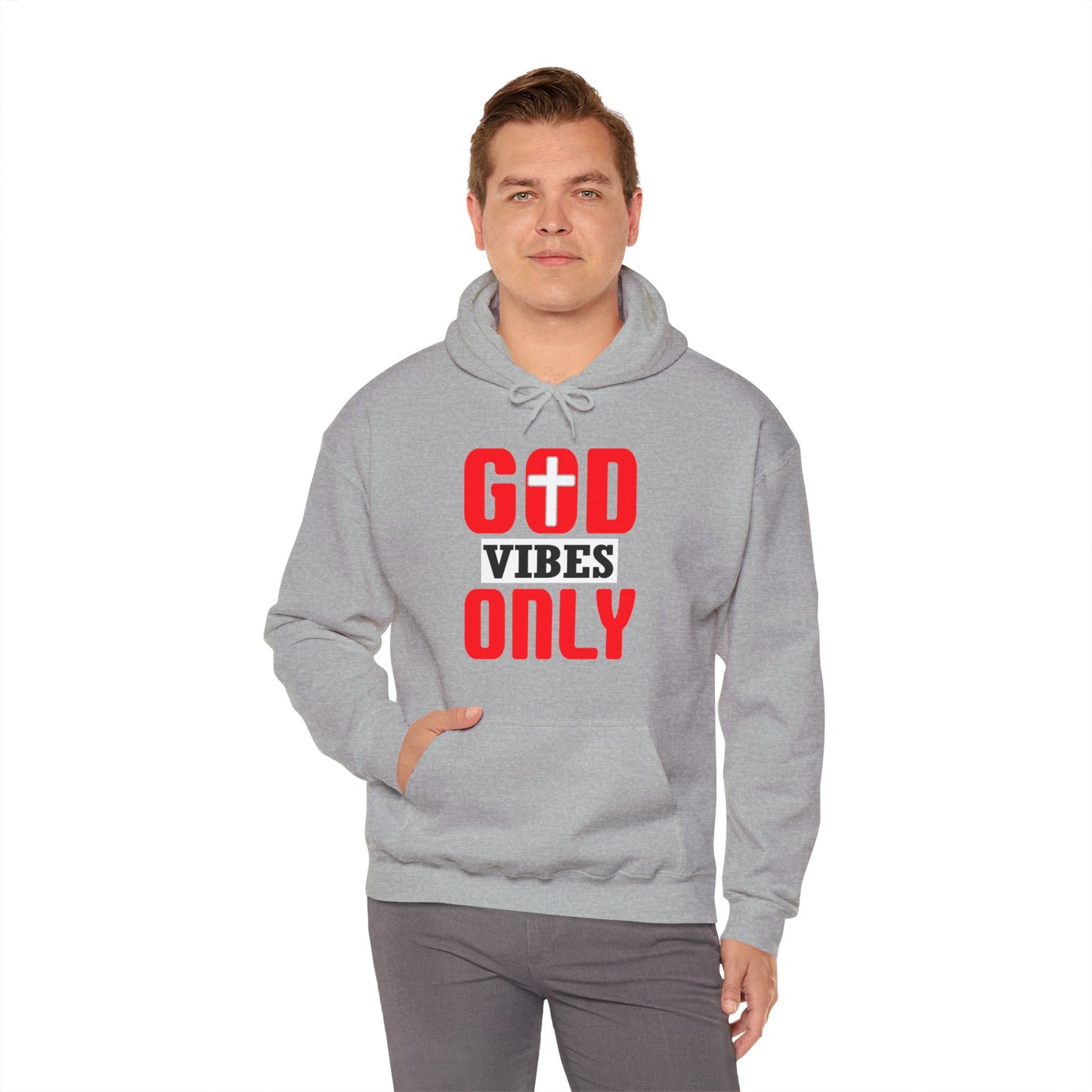 God Vibes Only Unisex Christian Hooded Pullover Sweatshirt