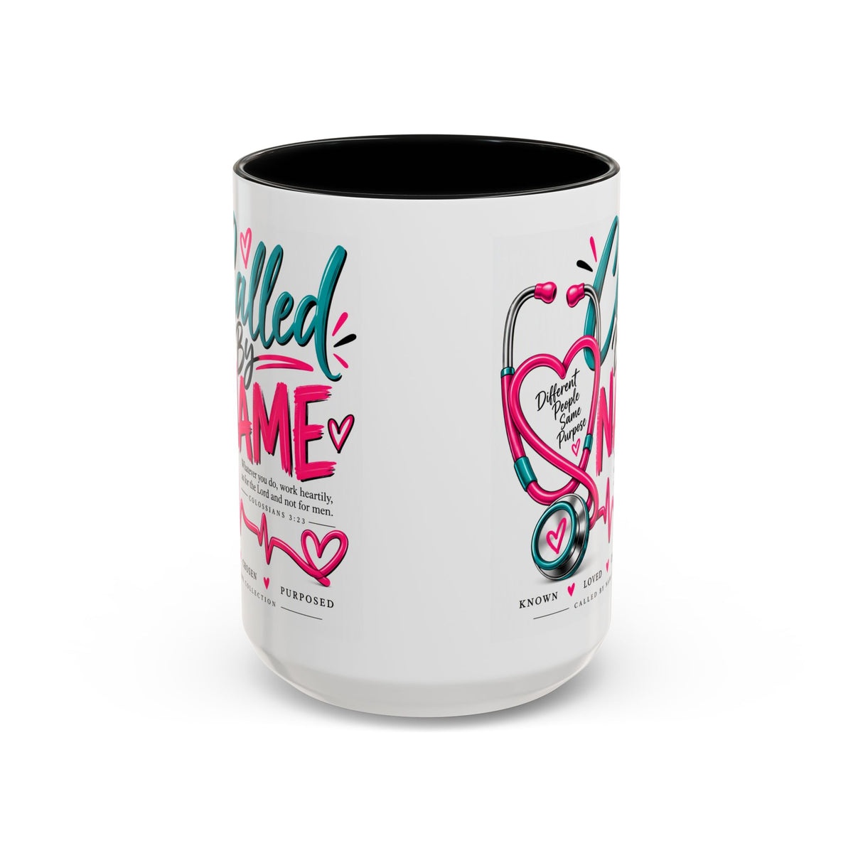 Called By Name Coffee Mug — Inspirational Nurse Stethoscope Design (11/15oz)