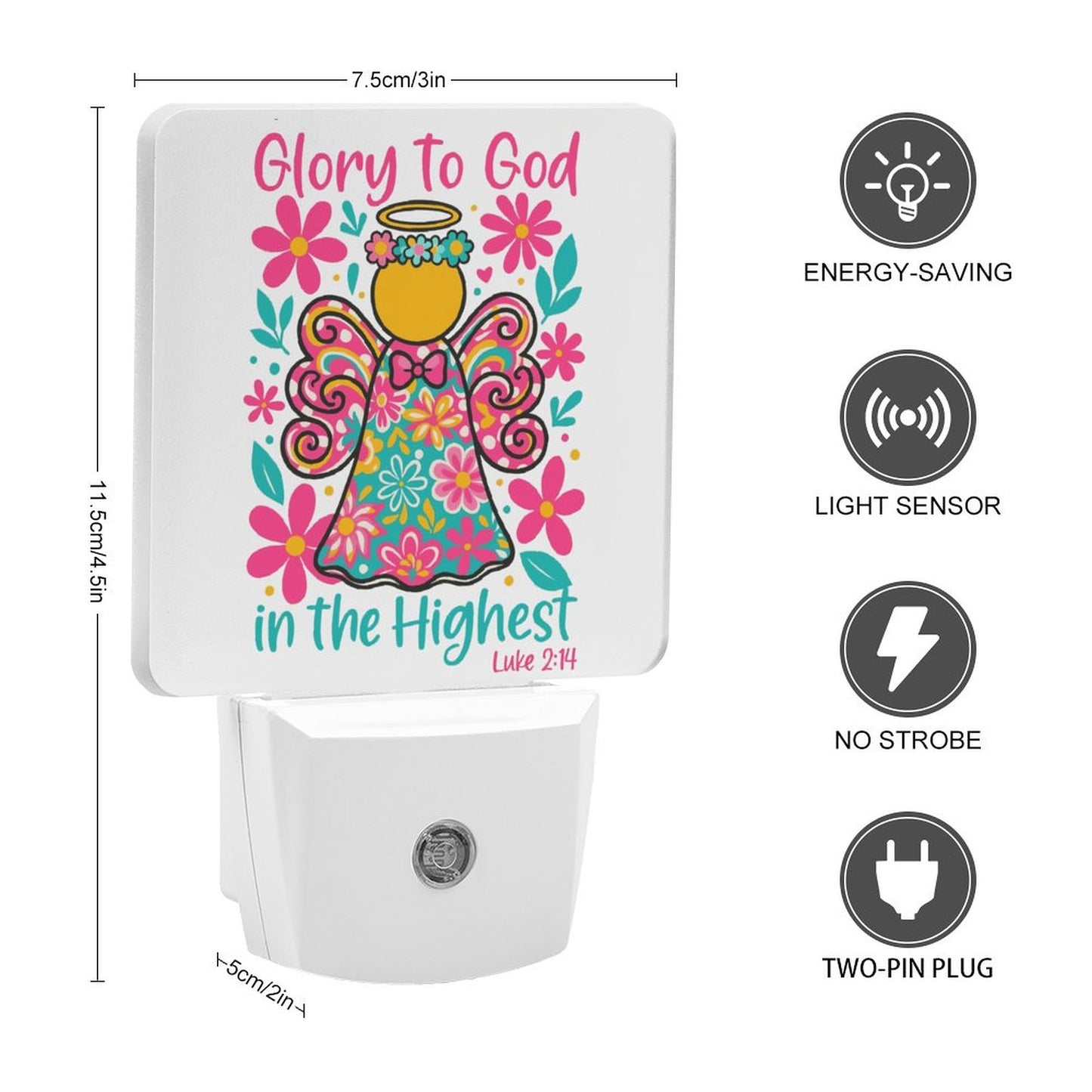 Glory In The Highest Christian Night Light For Kids - ClaimedbyGodDesigns