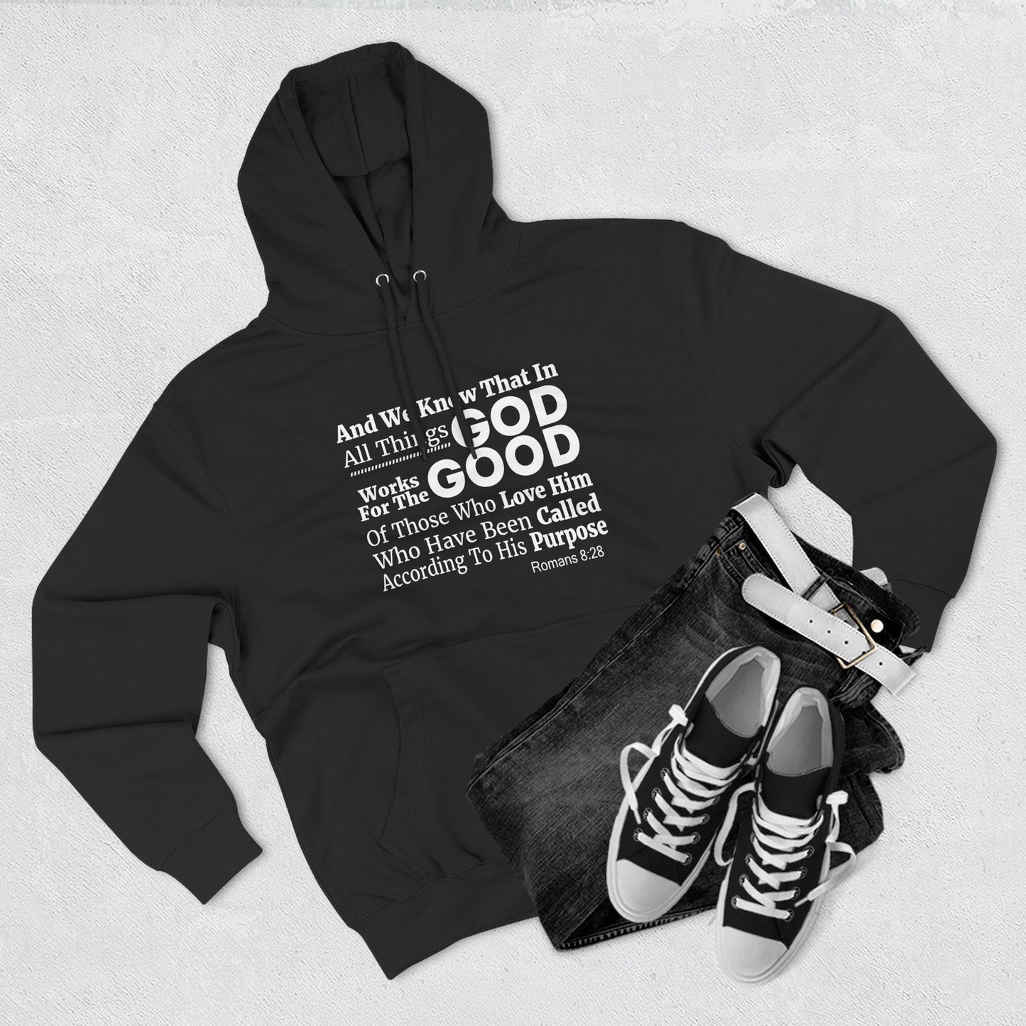 Inspirational Three - Panel Fleece Unisex Hoodie, Christian Apparel, Cozy Sweatshirt, Gift for Believers, Scripture Hoodie - ClaimedbyGodDesigns