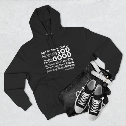 Inspirational Three - Panel Fleece Unisex Hoodie, Christian Apparel, Cozy Sweatshirt, Gift for Believers, Scripture Hoodie - ClaimedbyGodDesigns
