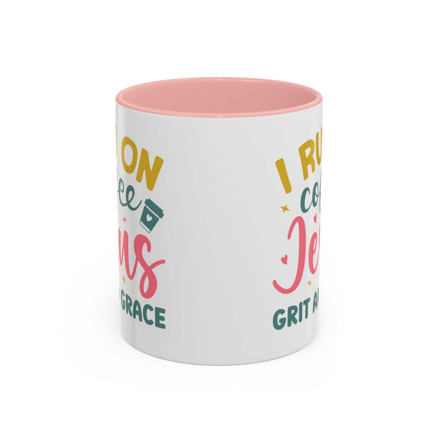 Inspirational Coffee Accent Mug - "I Run on Coffee & " - Perfect Gift for Faith & Coffee Lovers