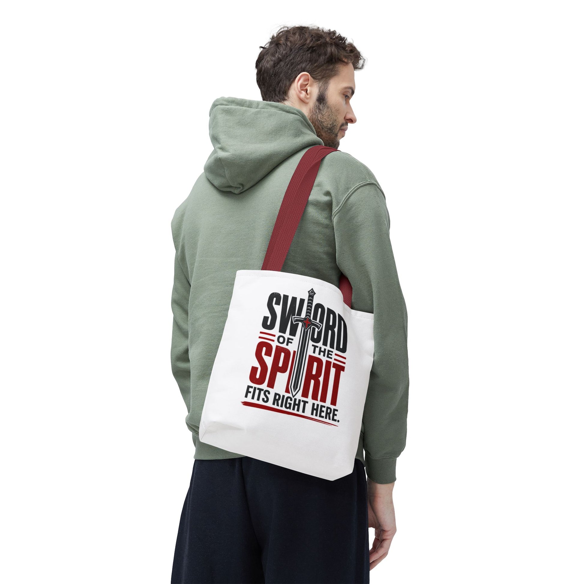 Sword of the Spirit Tote Bag — Christian Faith Inspirational Canvas Tote - ClaimedbyGodDesigns