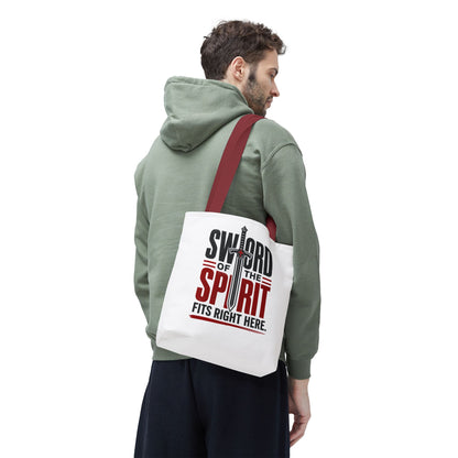 Sword of the Spirit Tote Bag — Christian Faith Inspirational Canvas Tote - ClaimedbyGodDesigns